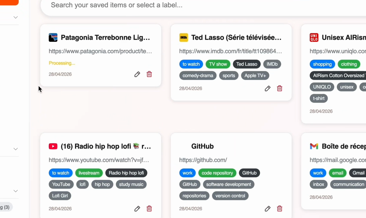 Tab Folio dashboard